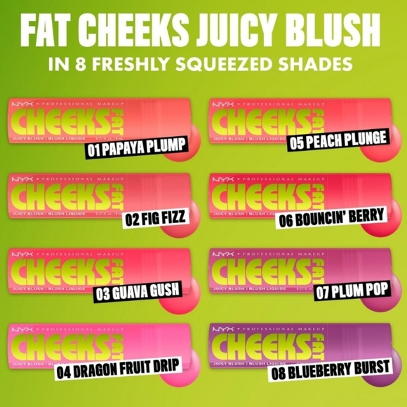 NYX Fat Cheeks Juicy Plump Blush: Dragon Fruit Dip, .27oz, Sealed, New - Picture 5 of 5